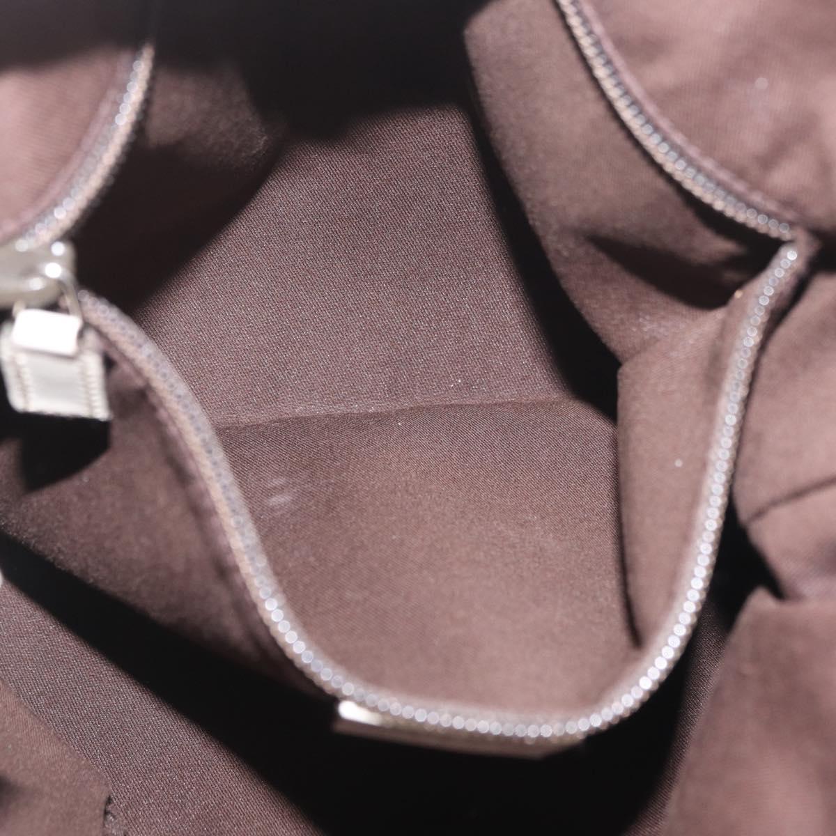 GUCCI GG Canvas Shoulder Bag Beige Silver 145857 Auth ka3305