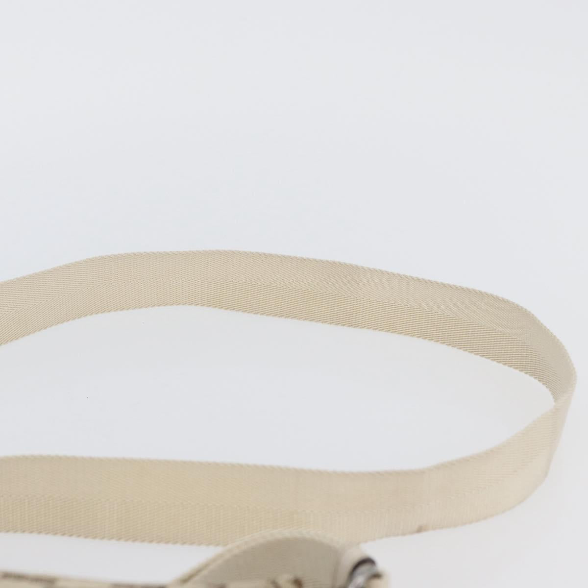GUCCI GG Canvas Shoulder Bag Beige Silver 145857 Auth ka3305