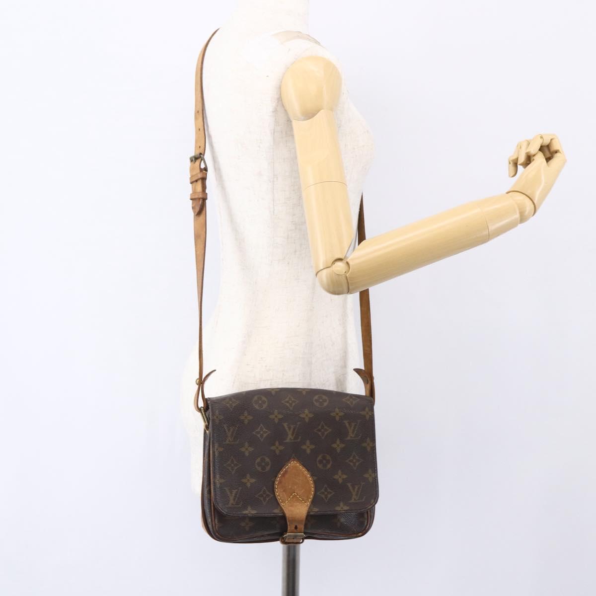 LOUIS VUITTON Monogram Cartouchiere MM Shoulder Bag M51253 LV Auth ka331