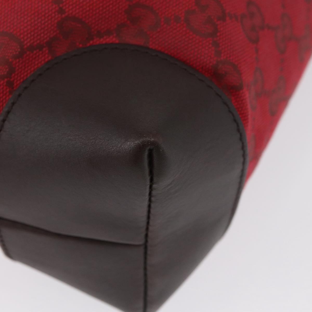 GUCCI GG Canvas Shoulder Bag Gold Red 308930 Auth ka3313