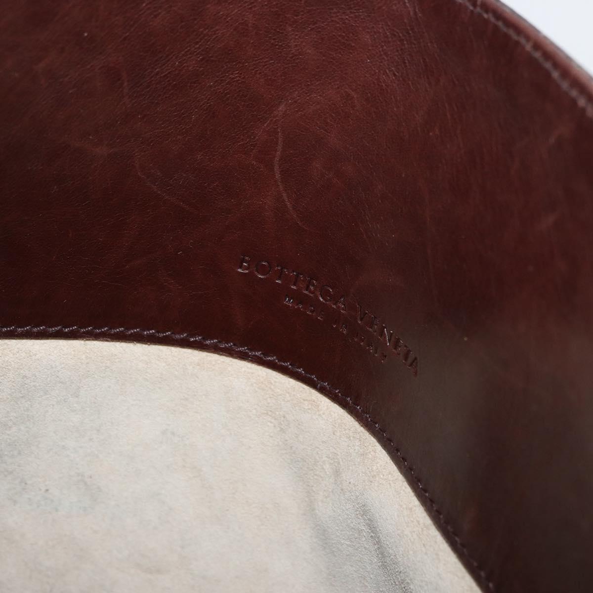 BOTTEGA VENETA INTRECCIATO Shoulder Bag Leather Brown Auth ka3314