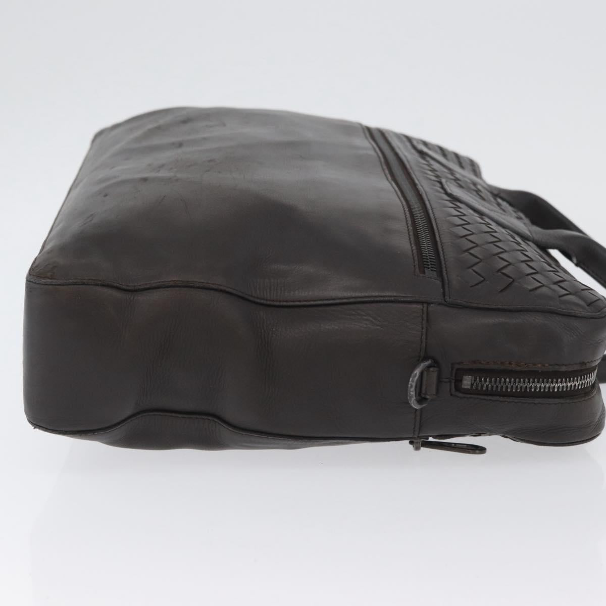 BOTTEGA VENETA INTRECCIATO Hand Bag Leather Brown Auth ka3317