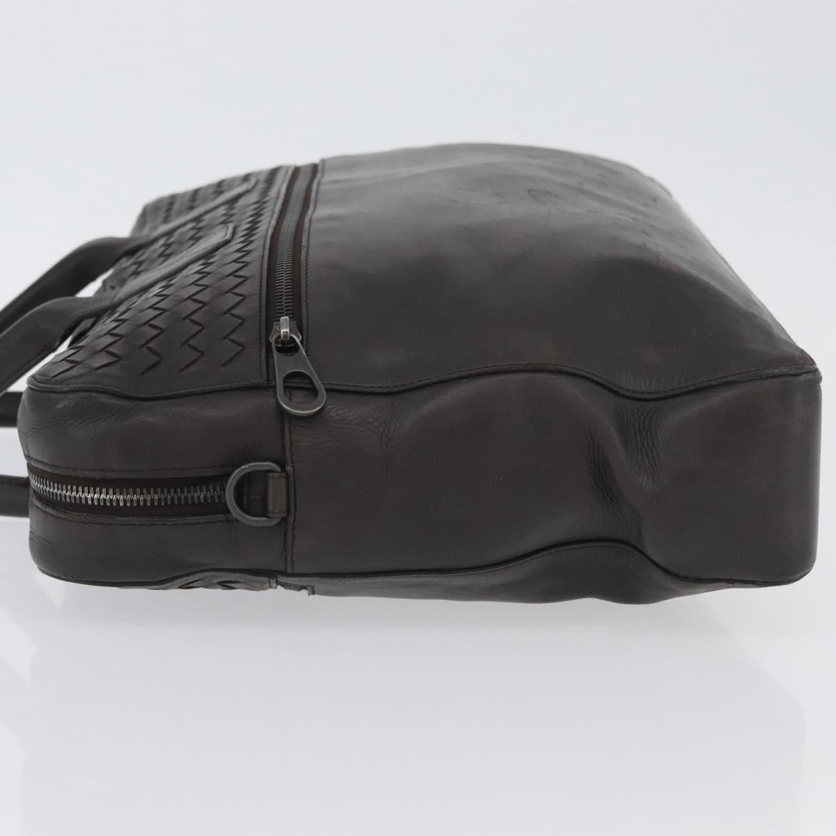 BOTTEGA VENETA INTRECCIATO Hand Bag Leather Brown Auth ka3317