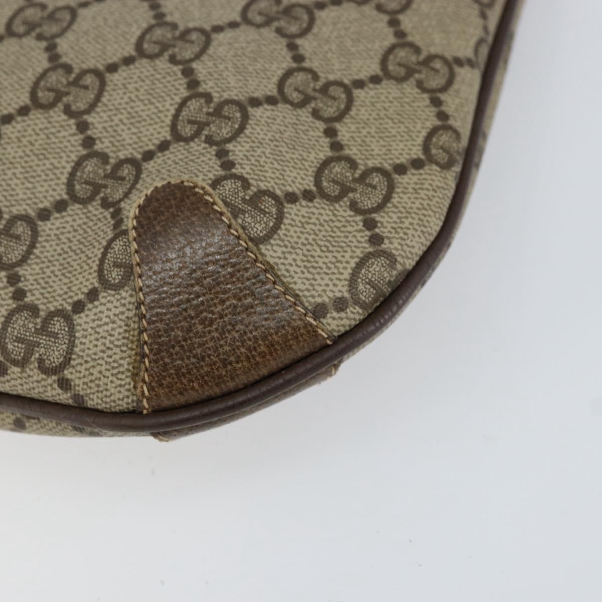 GUCCI GG Supreme Web Sherry Line Bag PVC Beige Gold Red 904 02 026 Auth ka332