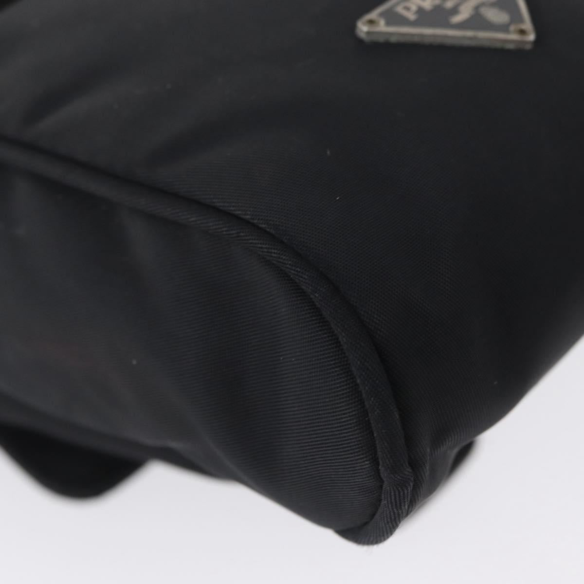 PRADA Shoulder Bag Nylon Black Silver Auth ka3326