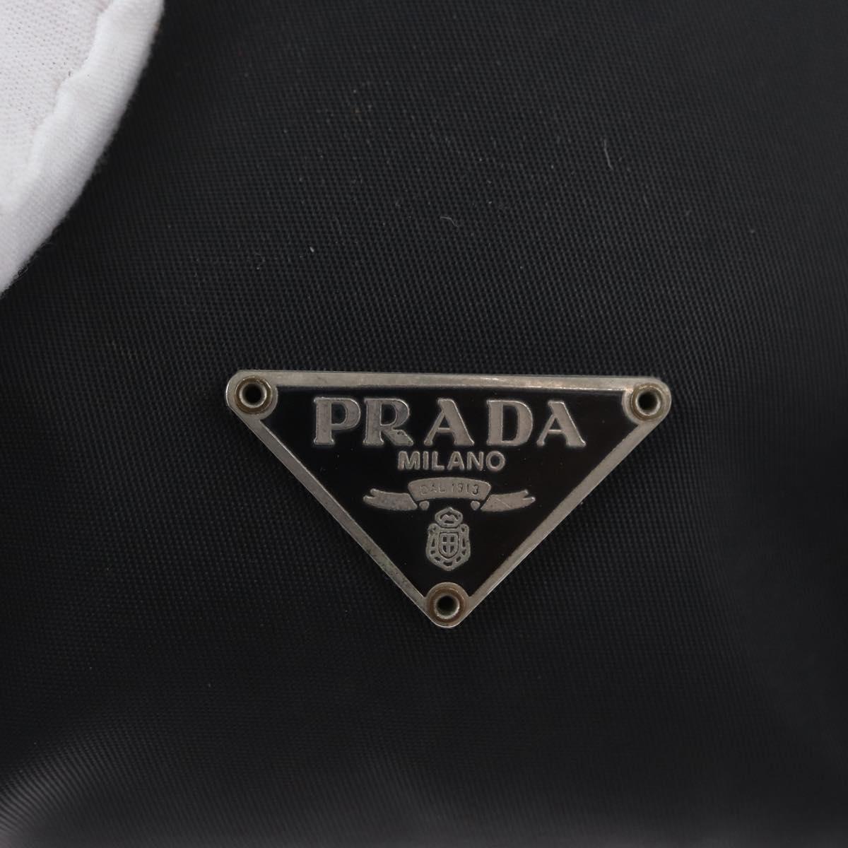 PRADA Shoulder Bag Nylon Black Silver Auth ka3326