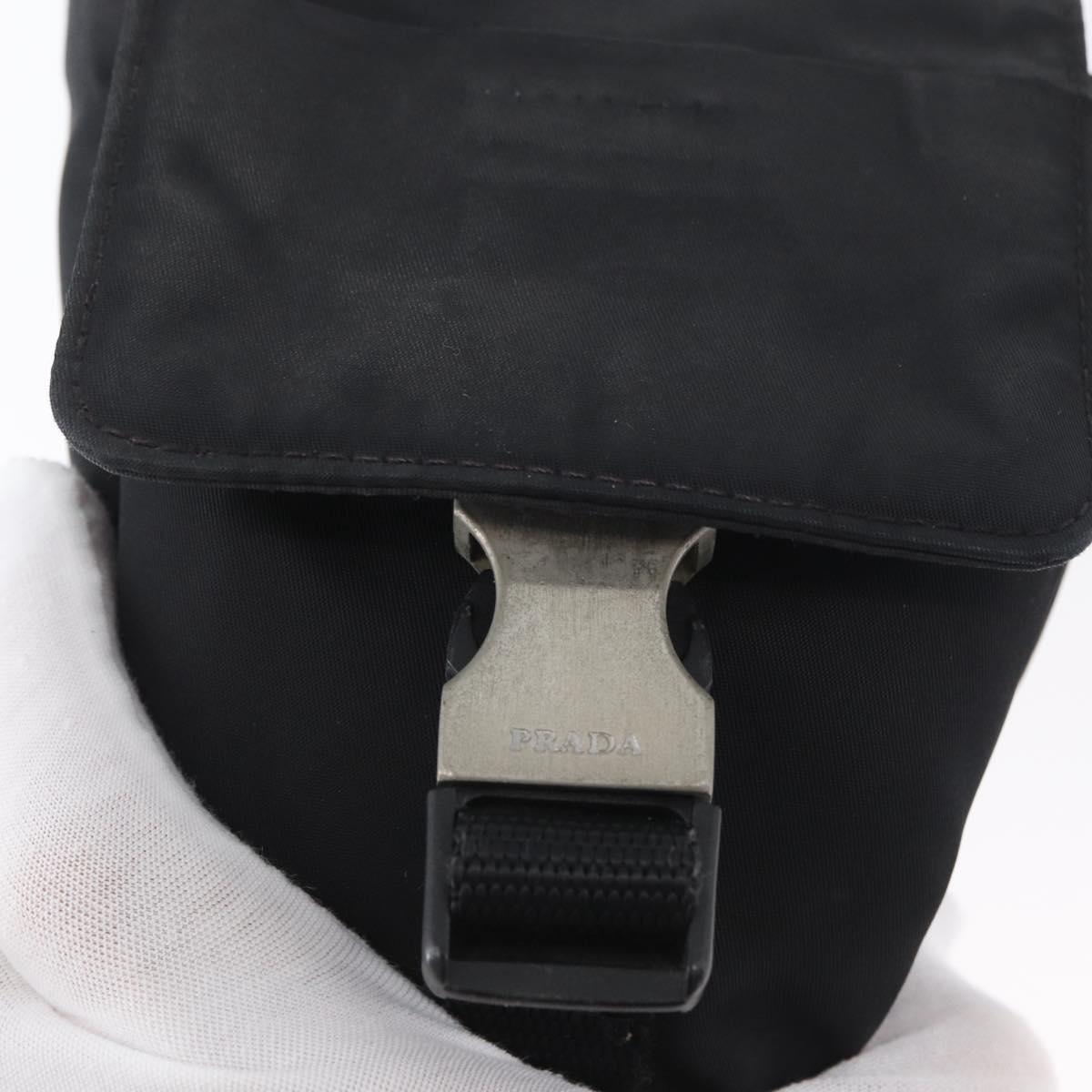 PRADA Shoulder Bag Nylon Black Silver Auth ka3326