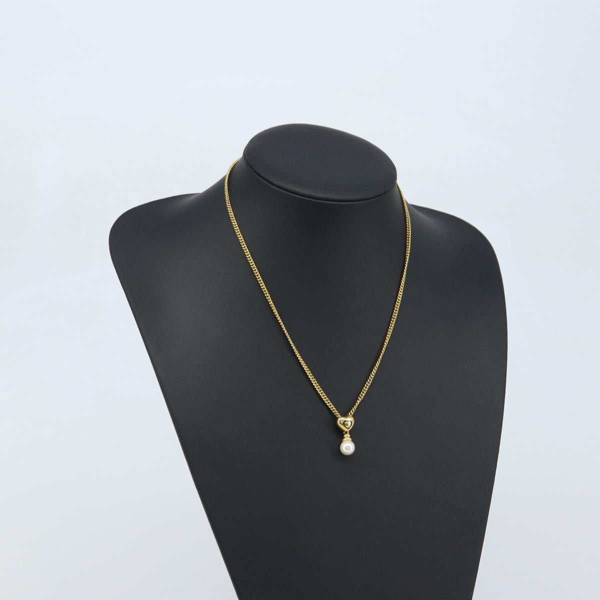Christian Dior Necklace metal Gold Auth ka3334