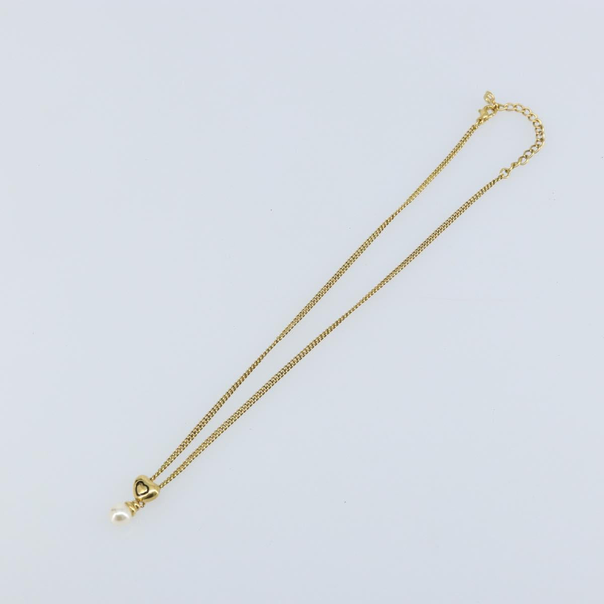 Christian Dior Necklace metal Gold Auth ka3334