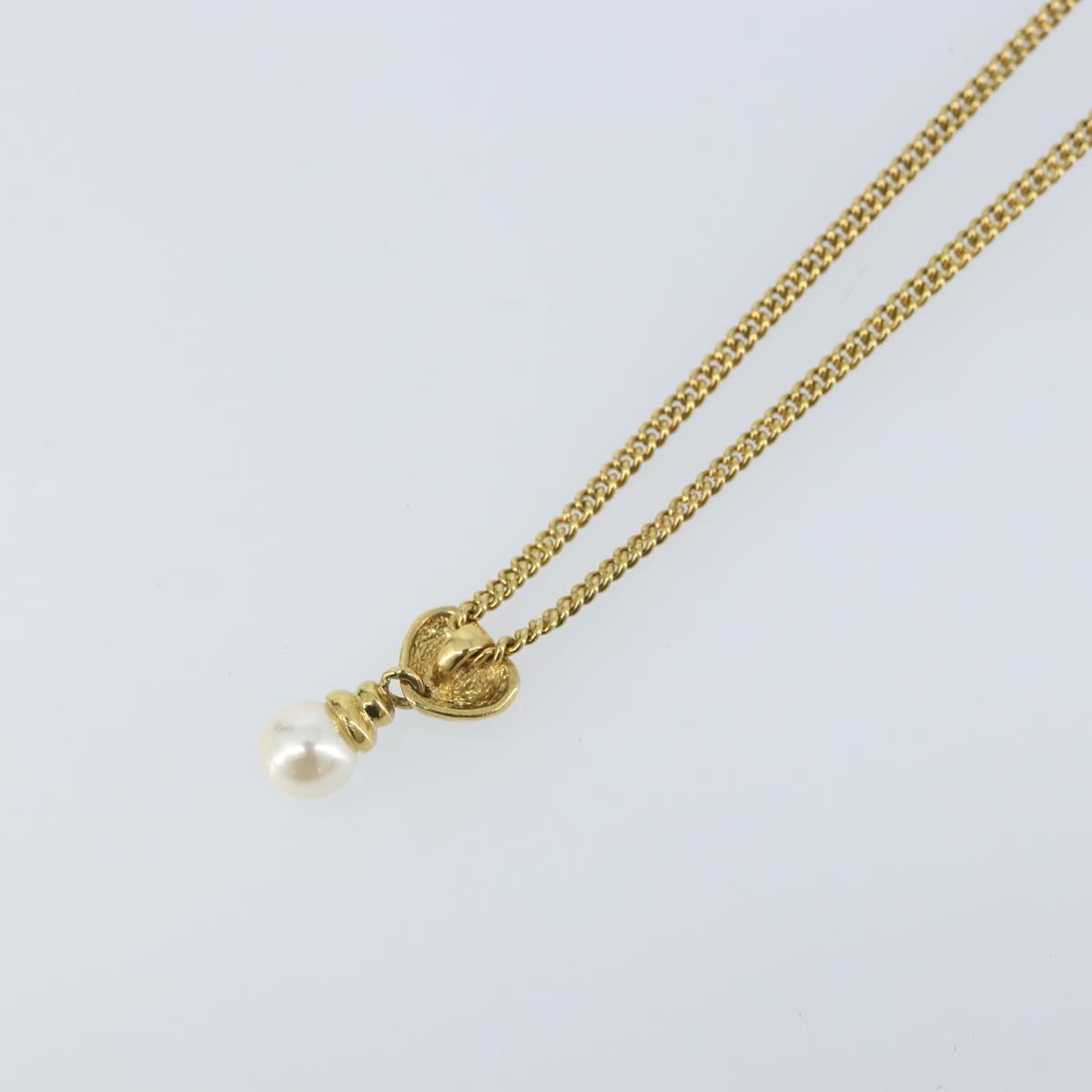 Christian Dior Necklace metal Gold Auth ka3334
