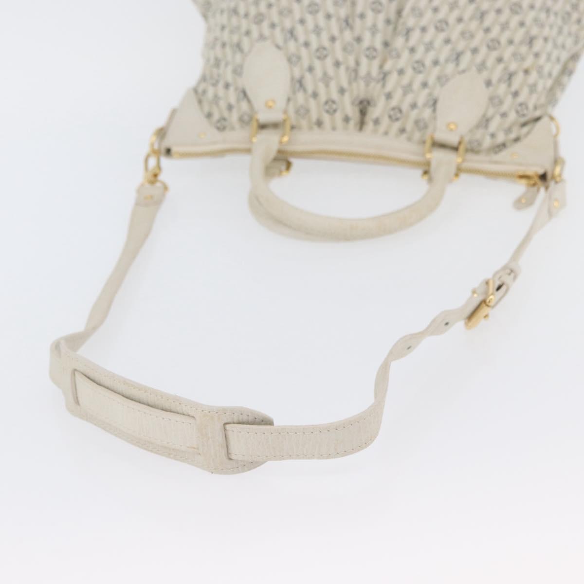 LOUIS VUITTON Monogram Mini Lin Croisette Marina PM Bag Blue M95494 Auth ka3338A