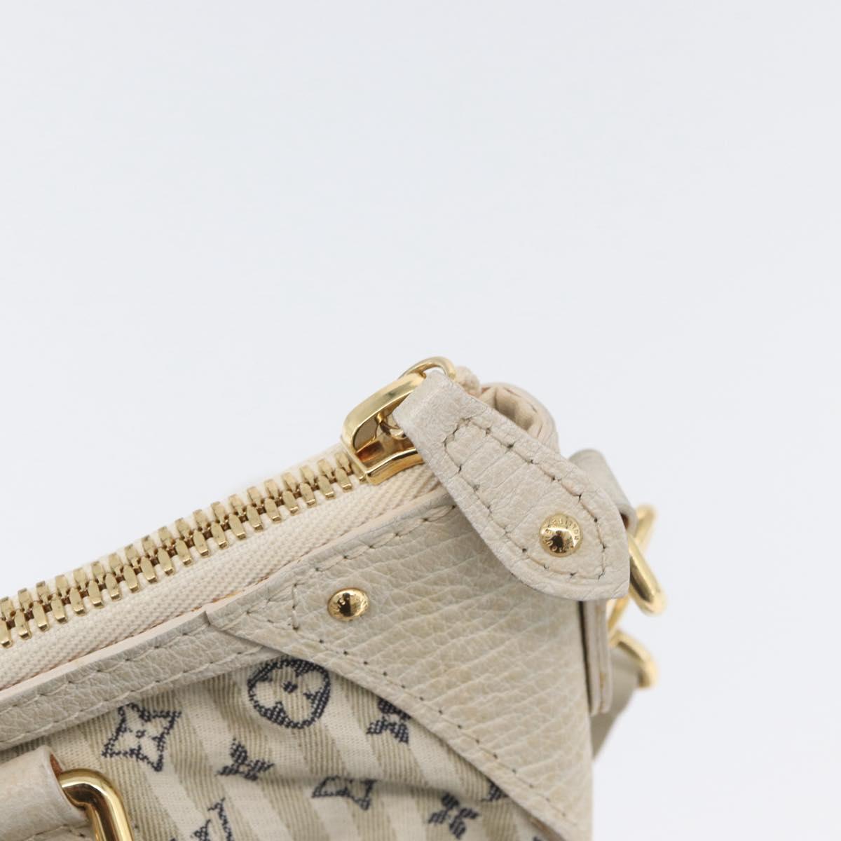 LOUIS VUITTON Monogram Mini Lin Croisette Marina PM Bag Blue M95494 Auth ka3338A