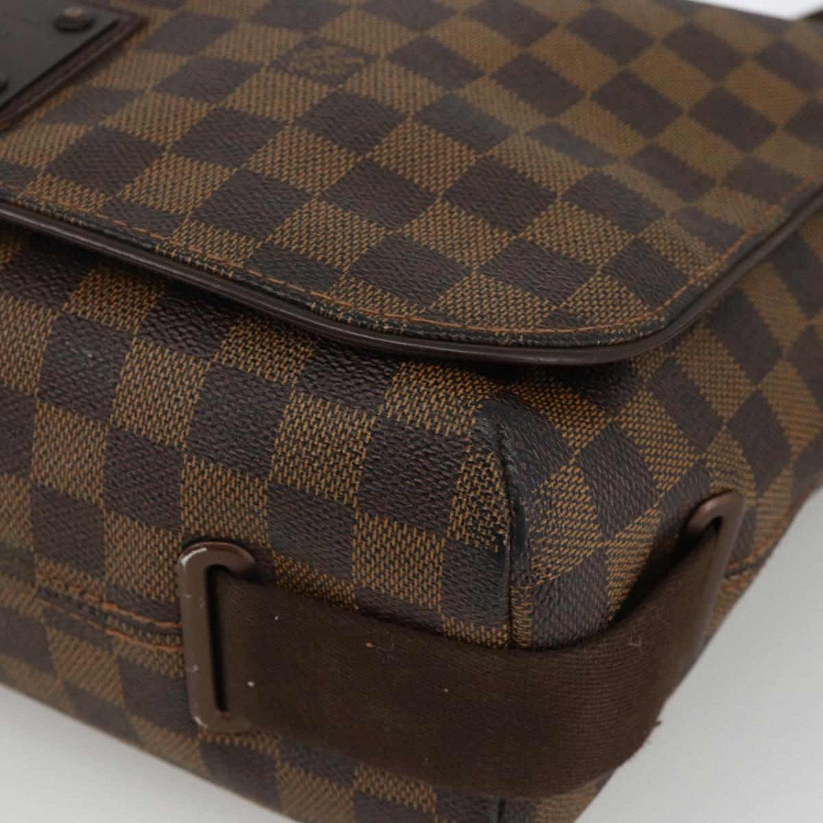 LOUIS VUITTON Damier Ebene Brooklyn MM Shoulder Bag N51211 LV Auth ka3342