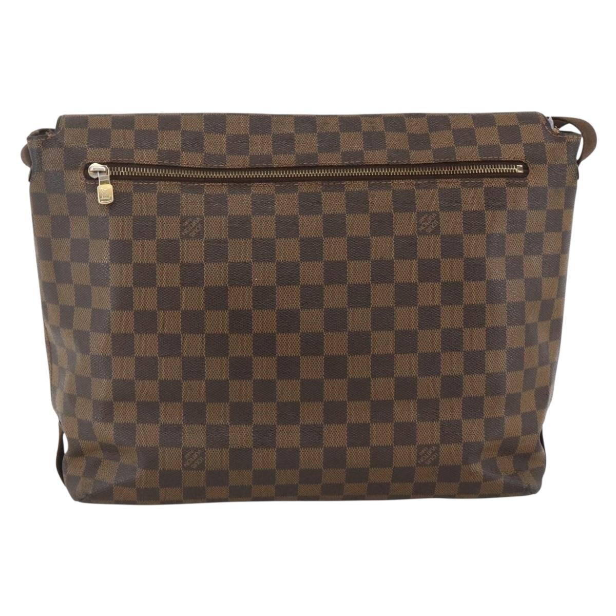 LOUIS VUITTON Damier Ebene Brooklyn MM Shoulder Bag N51211 LV Auth ka3342