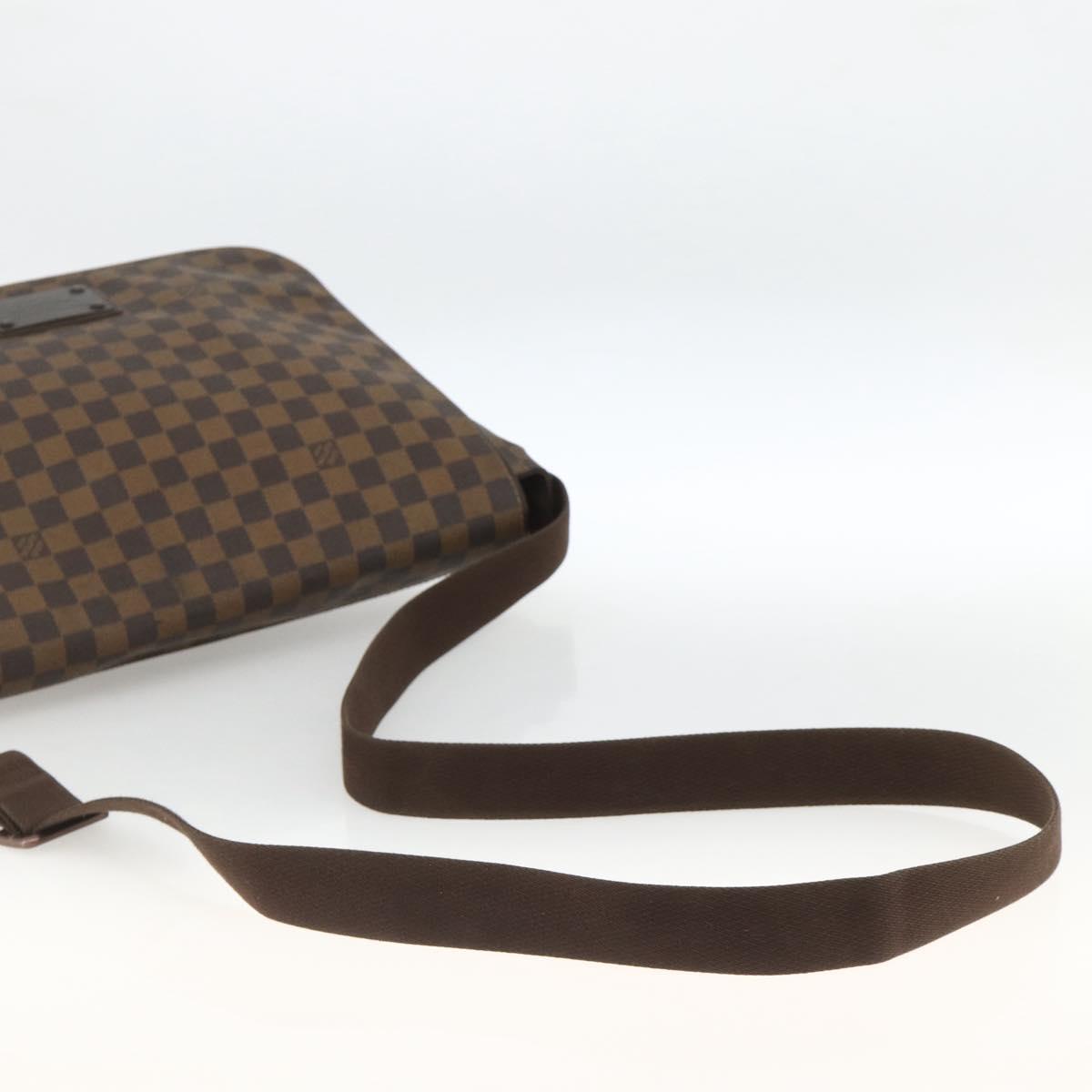 LOUIS VUITTON Damier Ebene Brooklyn MM Shoulder Bag N51211 LV Auth ka3342