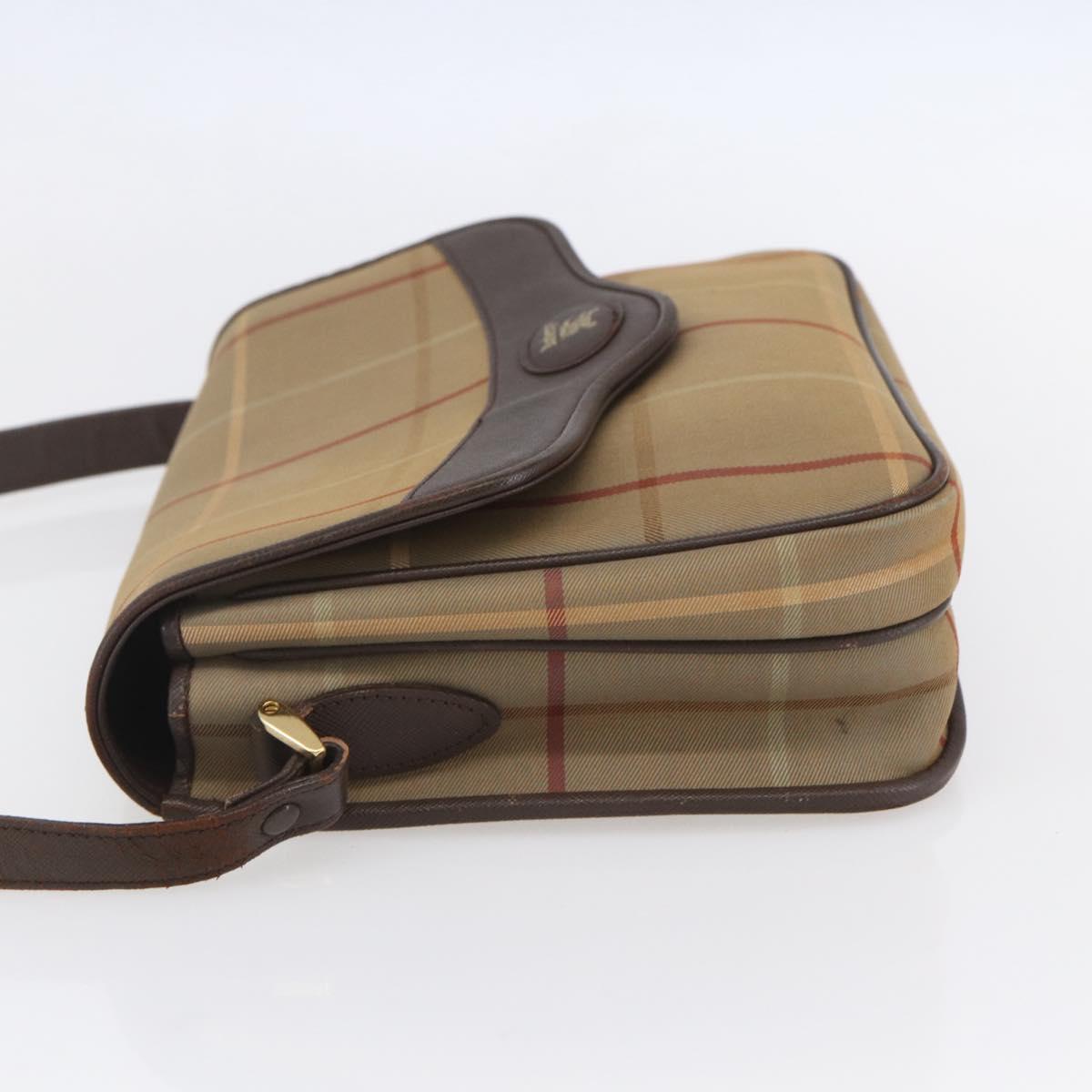 BURBERRY Nova Check Shoulder Bag Canvas 2 Set Beige Auth ka335