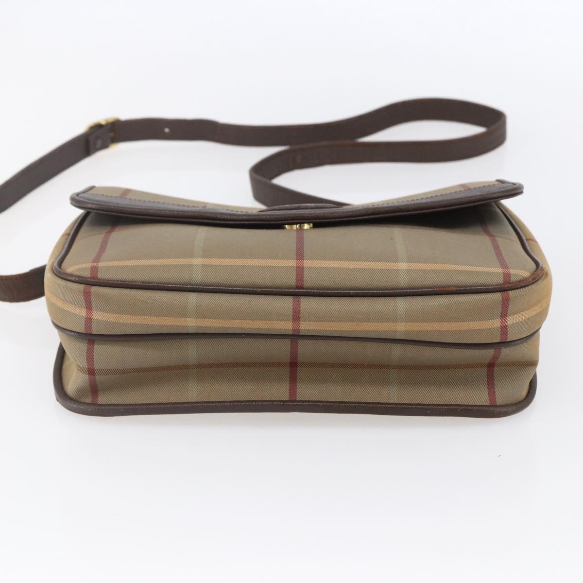 BURBERRY Nova Check Shoulder Bag Canvas 2 Set Beige Auth ka335