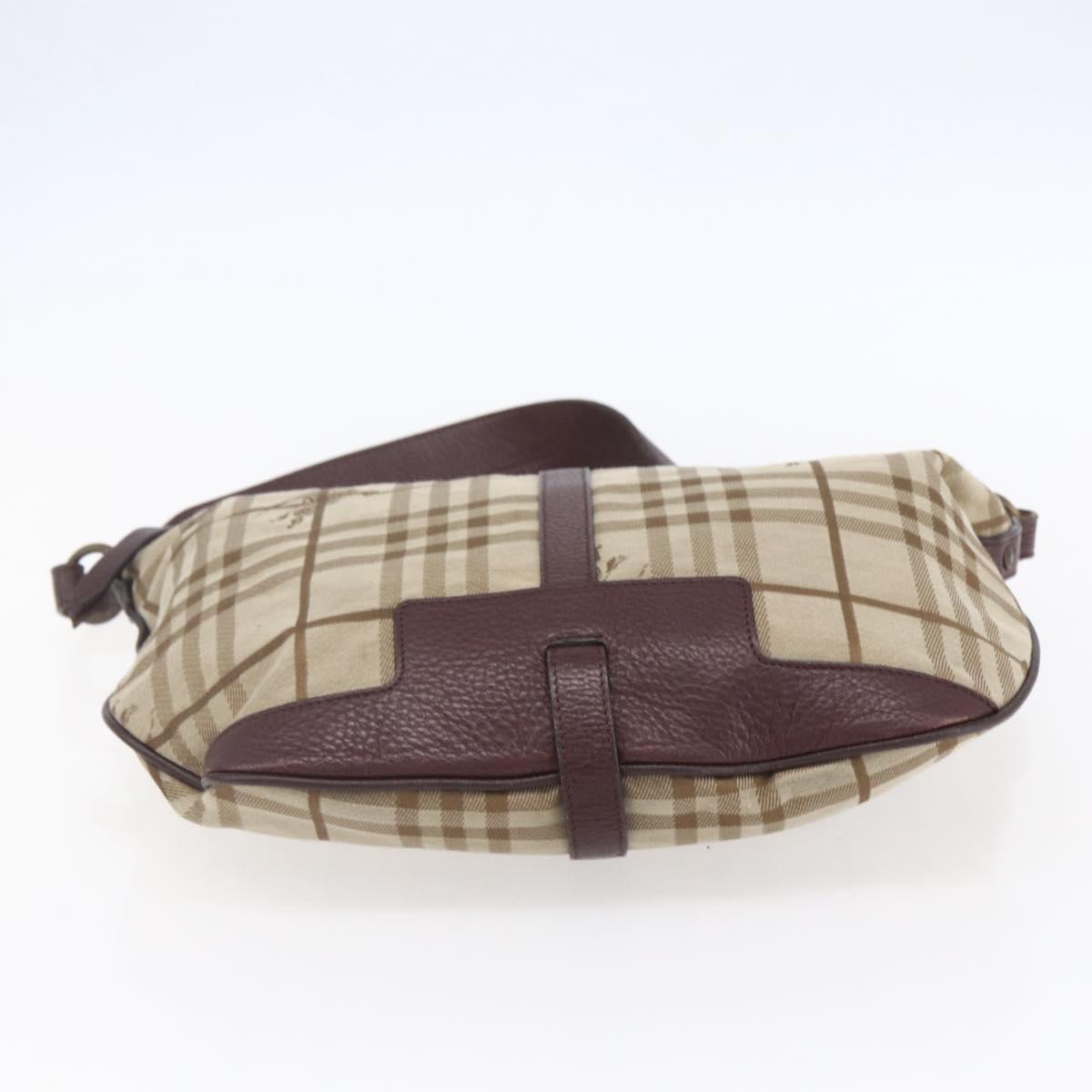 BURBERRY Nova Check Shoulder Bag Canvas 2 Set Beige Auth ka335