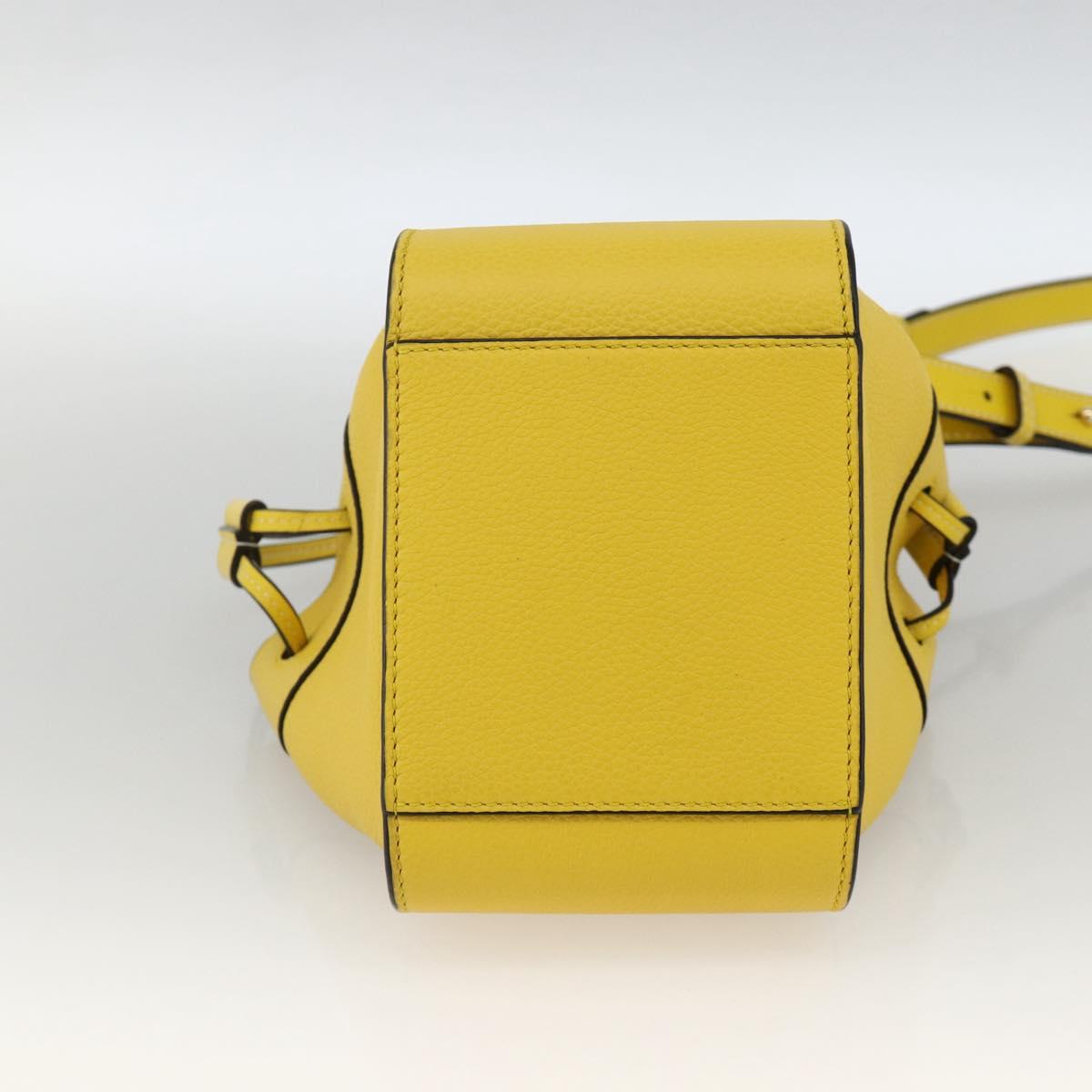 LOEWE Hammock Hand Bag Leather 2way Yellow Auth ka3350SAM