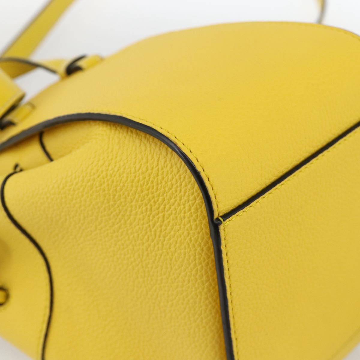 LOEWE Hammock Hand Bag Leather 2way Yellow Auth ka3350SAM