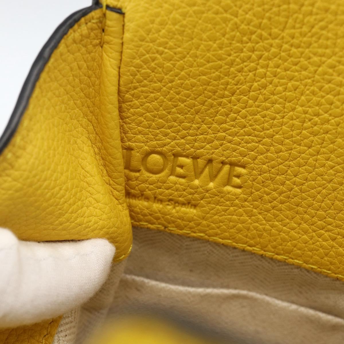 LOEWE Hammock Hand Bag Leather 2way Yellow Auth ka3350SAM