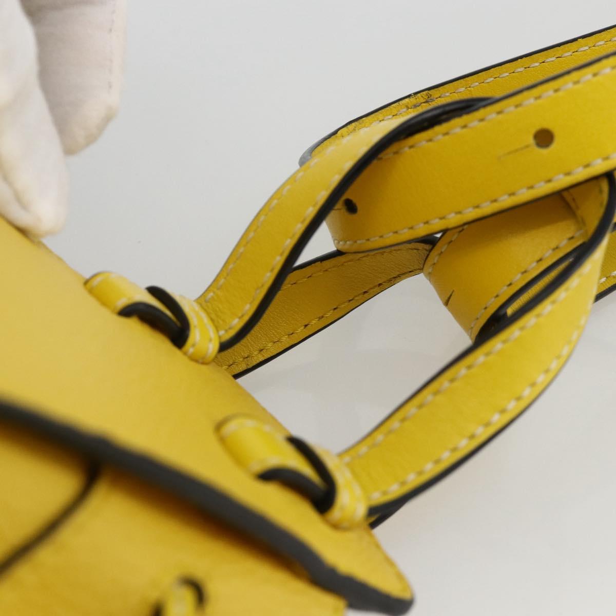 LOEWE Hammock Hand Bag Leather 2way Yellow Auth ka3350SAM