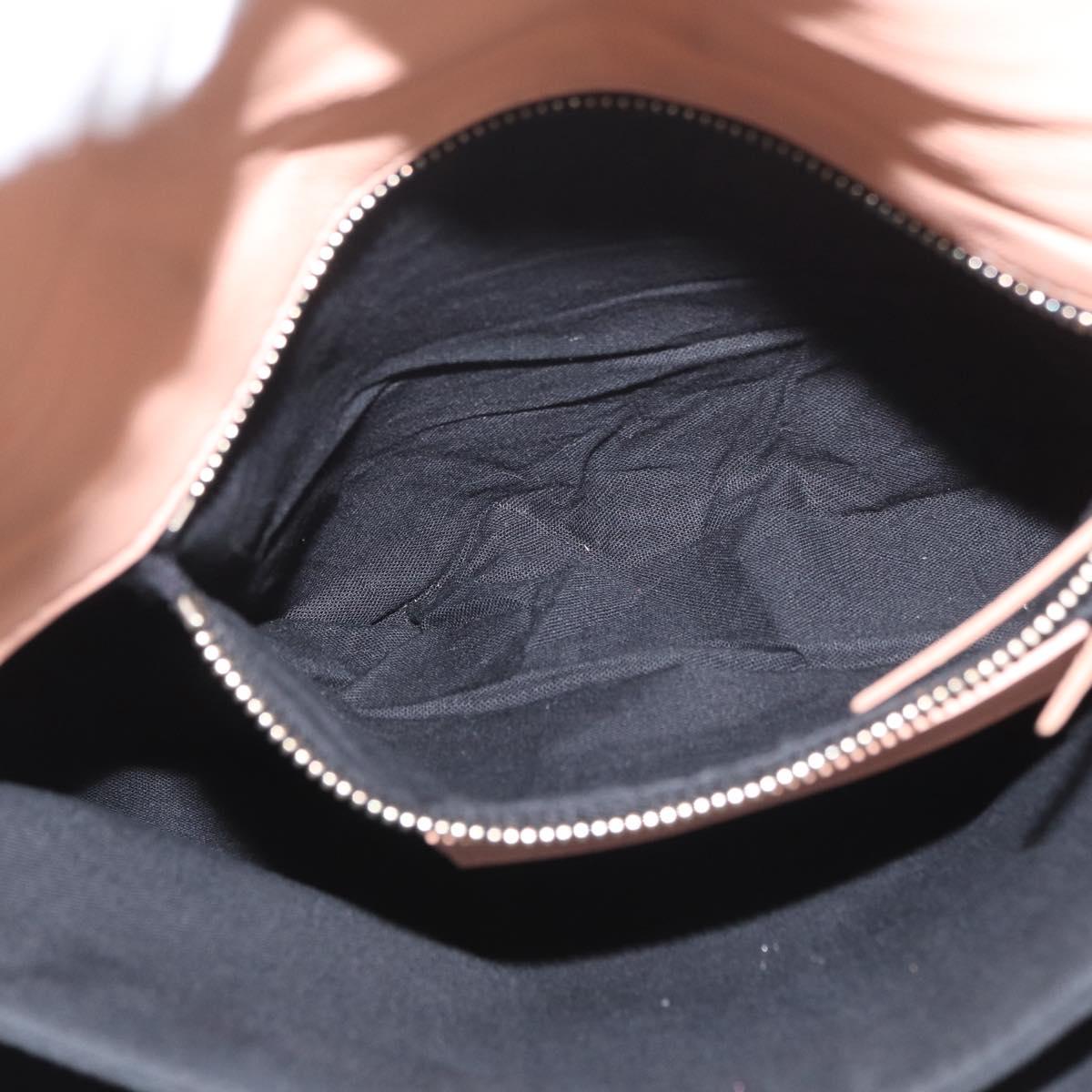 BALENCIAGA Metallic Edge Classic Envelope Bag Leather Pale Orange Auth ka3352