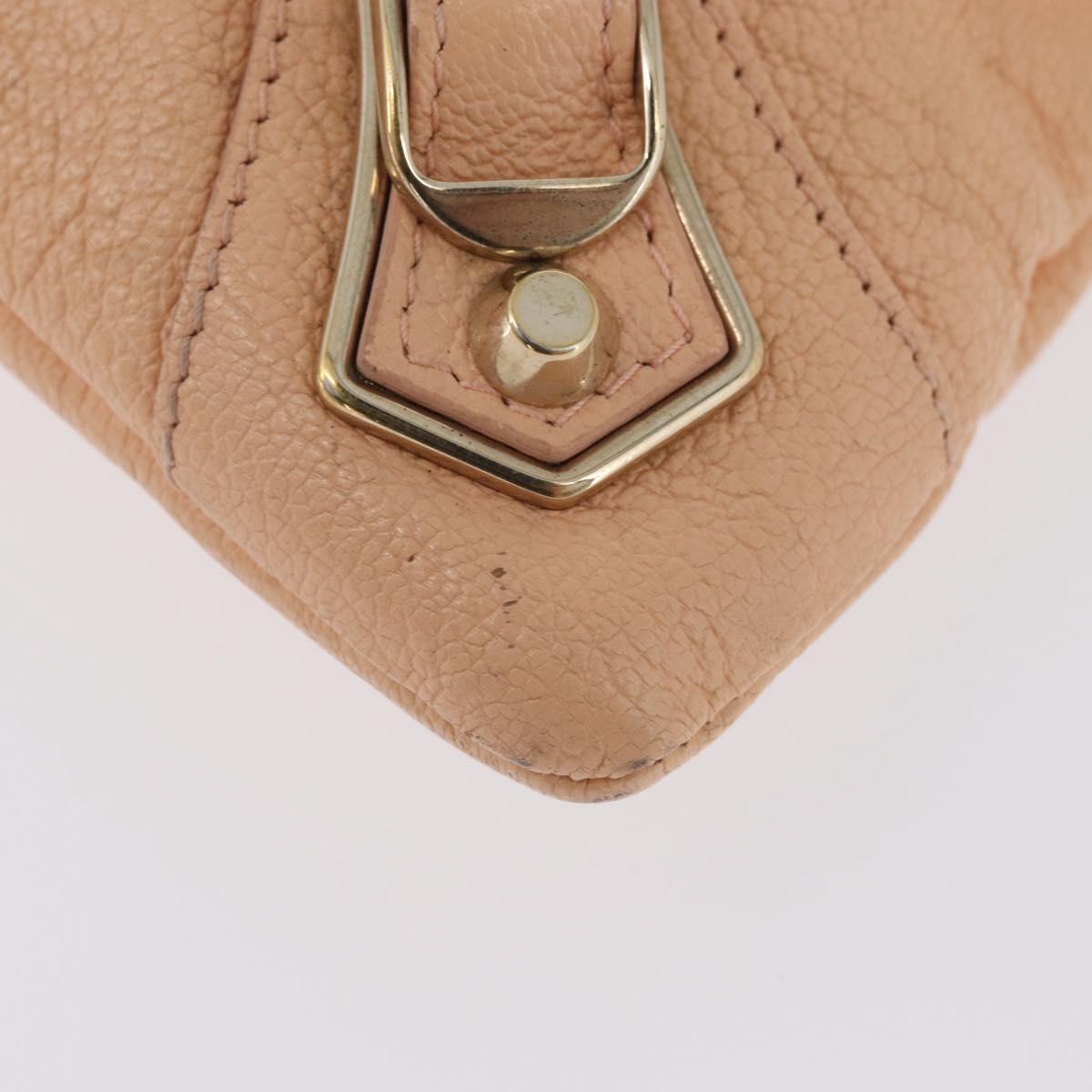 BALENCIAGA Metallic Edge Classic Envelope Bag Leather Pale Orange Auth ka3352