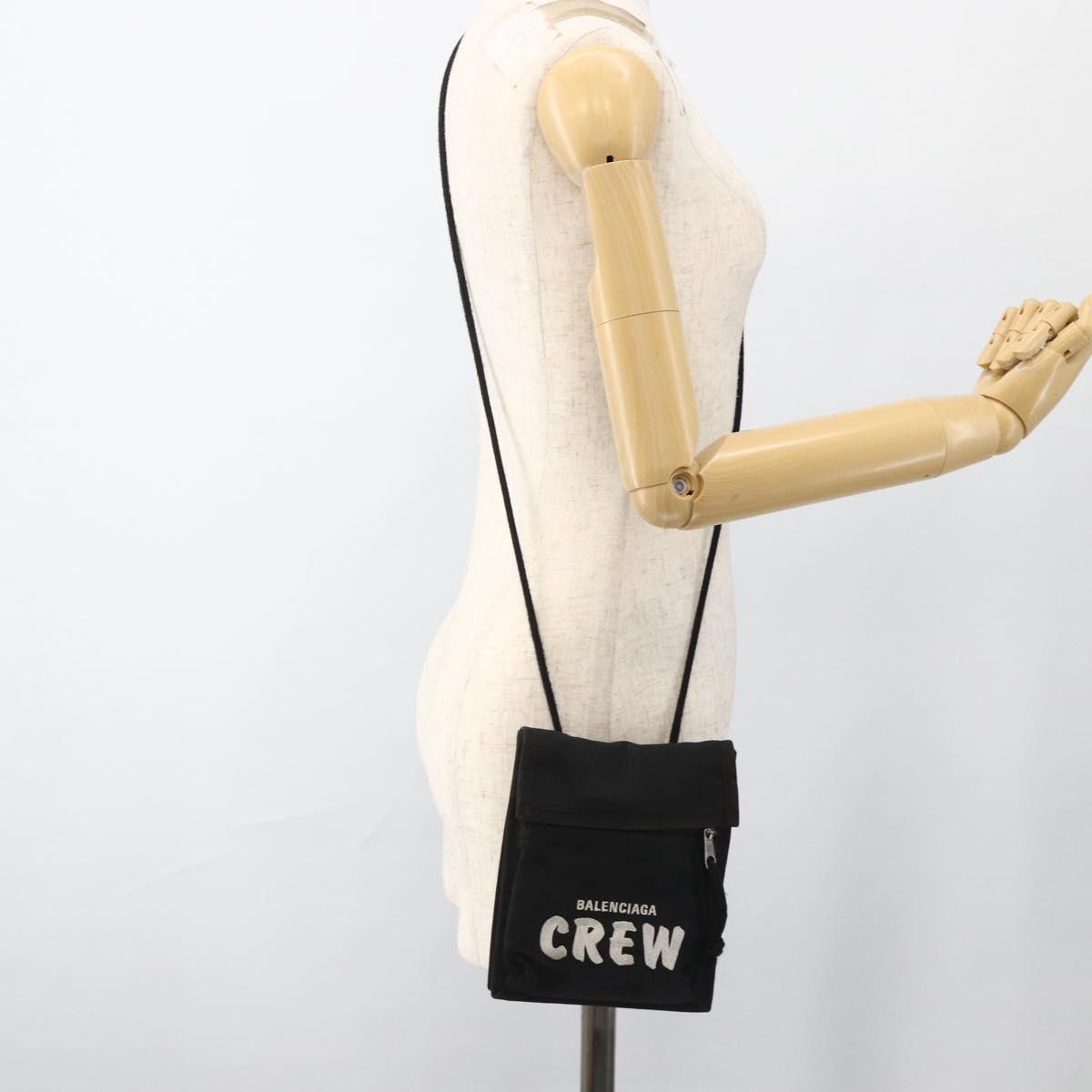 BALENCIAGA Shoulder Bag Nylon Black 532298 Auth ka3358