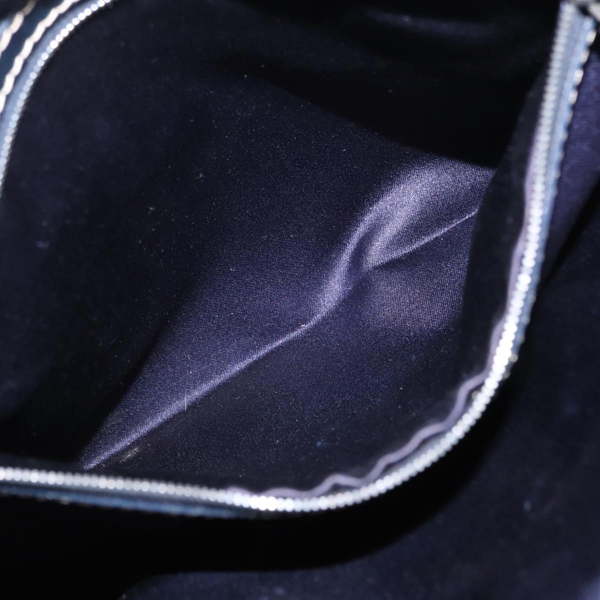 FENDI Zucchino Canvas Tote Bag Navy Silver Auth ka336