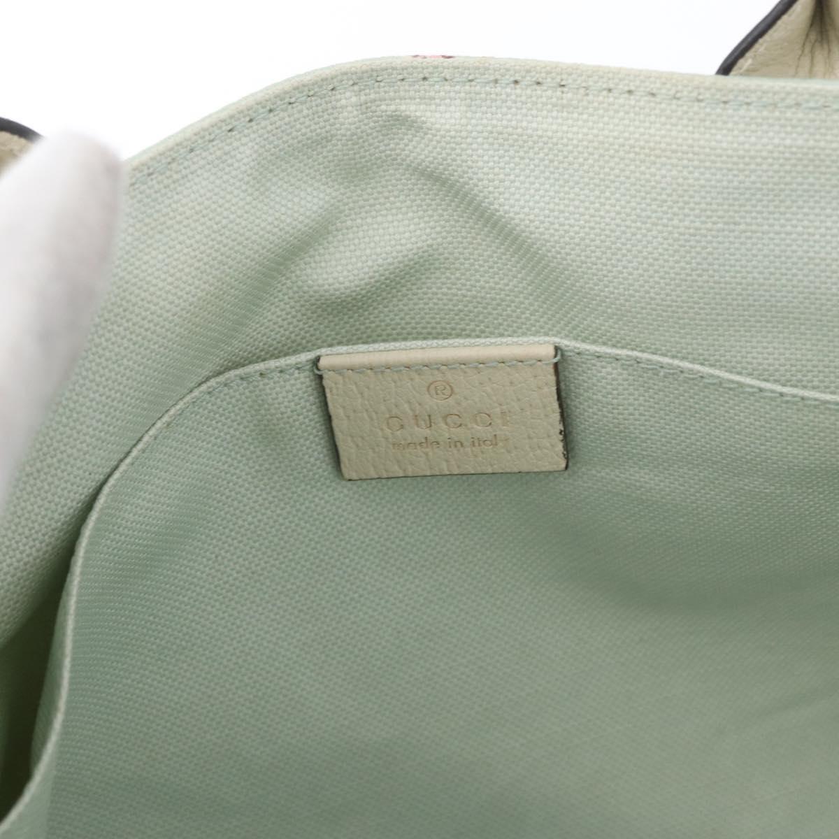 GUCCI Hand Bag Canvas Light Blue Auth ka3365