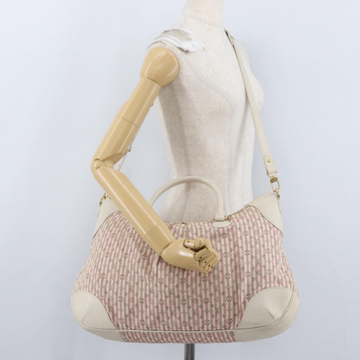 LOUIS VUITTON Mini Lin Marina GM Bag Croisette 2way Pink M95493 LV Auth ka3367A