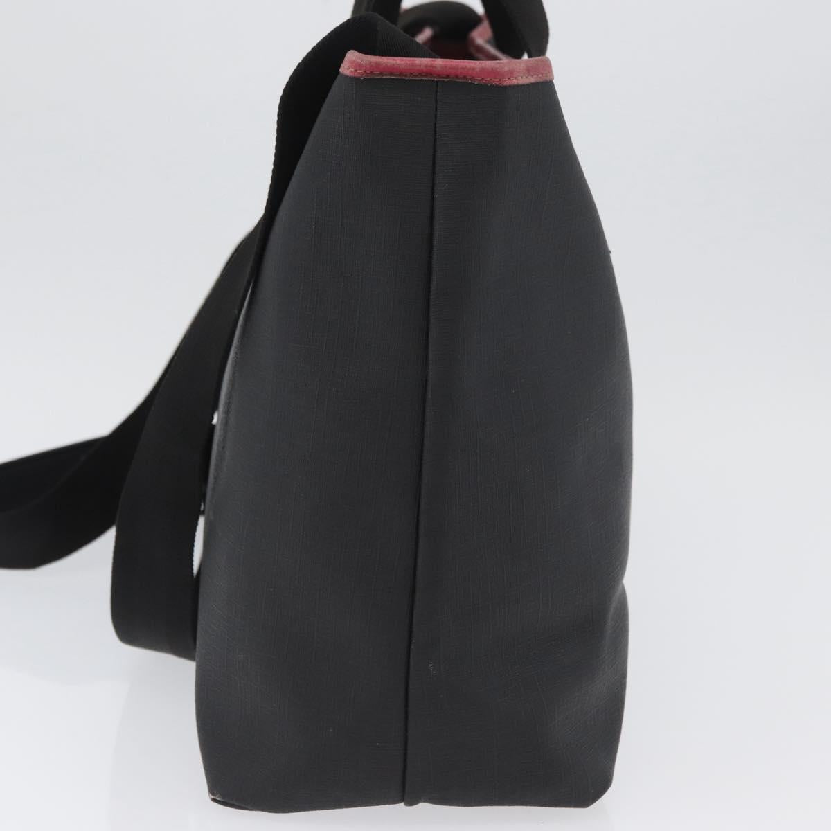 GUCCI Tote Bag PVC Black 162785 Auth ka3368