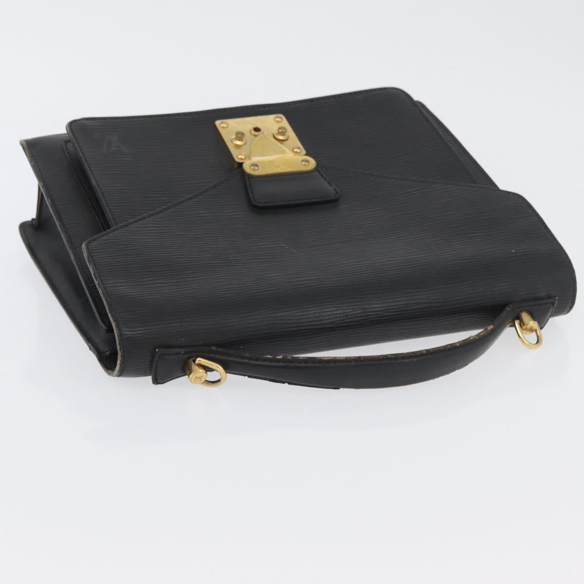 LOUIS VUITTON Epi Monceau 28 Hand Bag Black M52122 LV Auth ka3386
