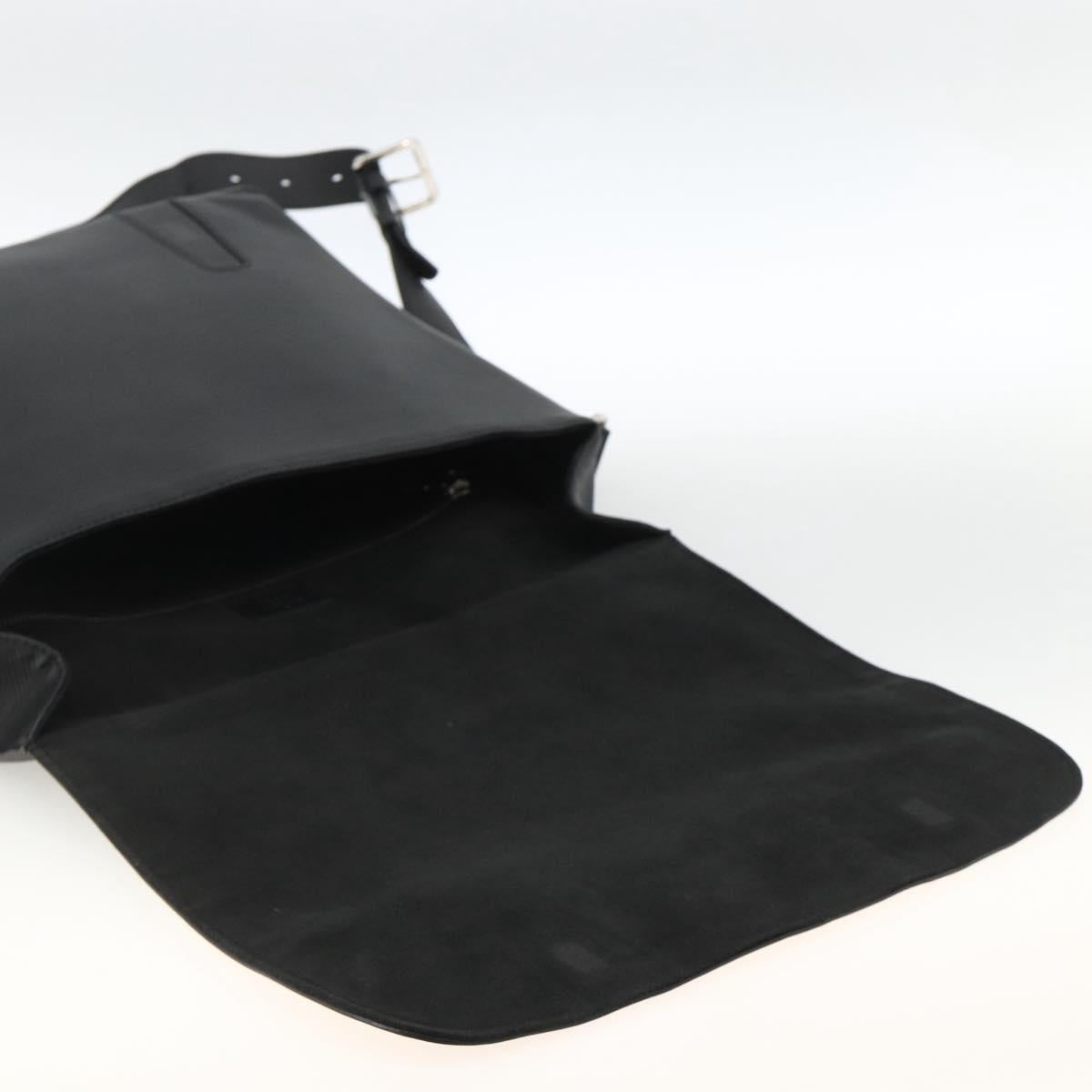 LOUIS VUITTON Epi Harrington Messenger MM Shoulder Bag Black M53409 Auth ka3397