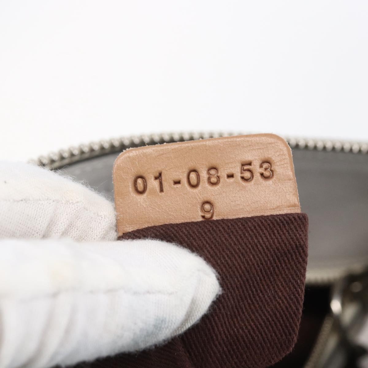 Chloe Shoulder Bag Leather 2way White Silver Auth ka340