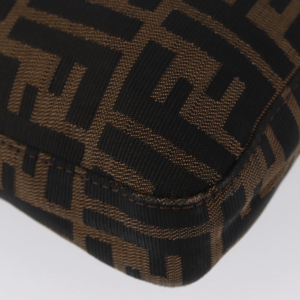 FENDI Zucca Canvas Mamma Baguette Hand Bag Brown Black Auth ka3405V