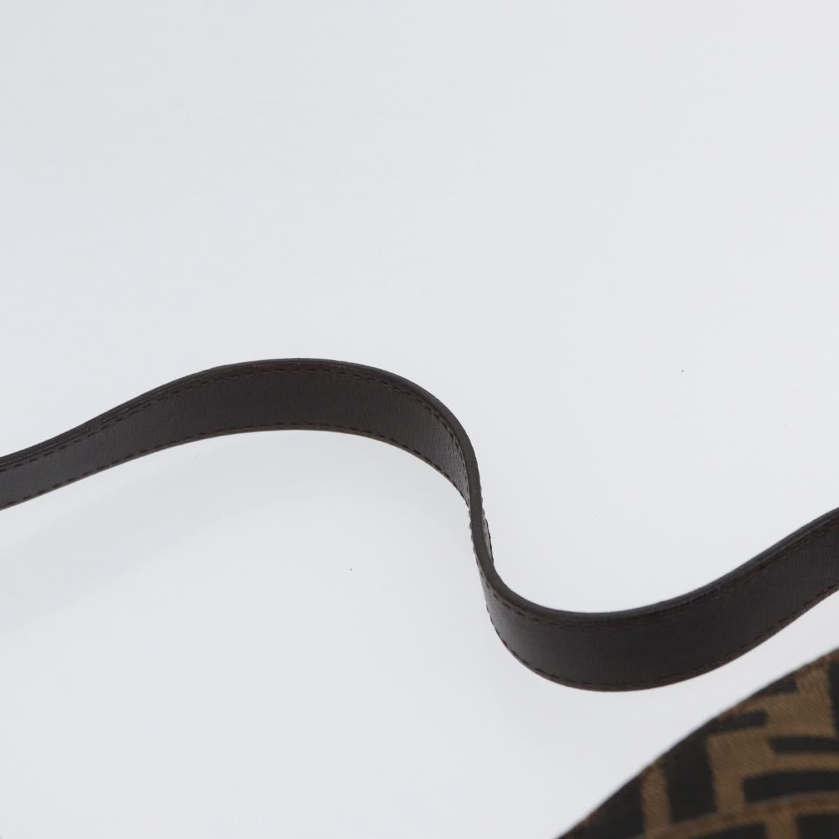 FENDI Zucca Canvas Mamma Baguette Hand Bag Brown Black Auth ka3405V
