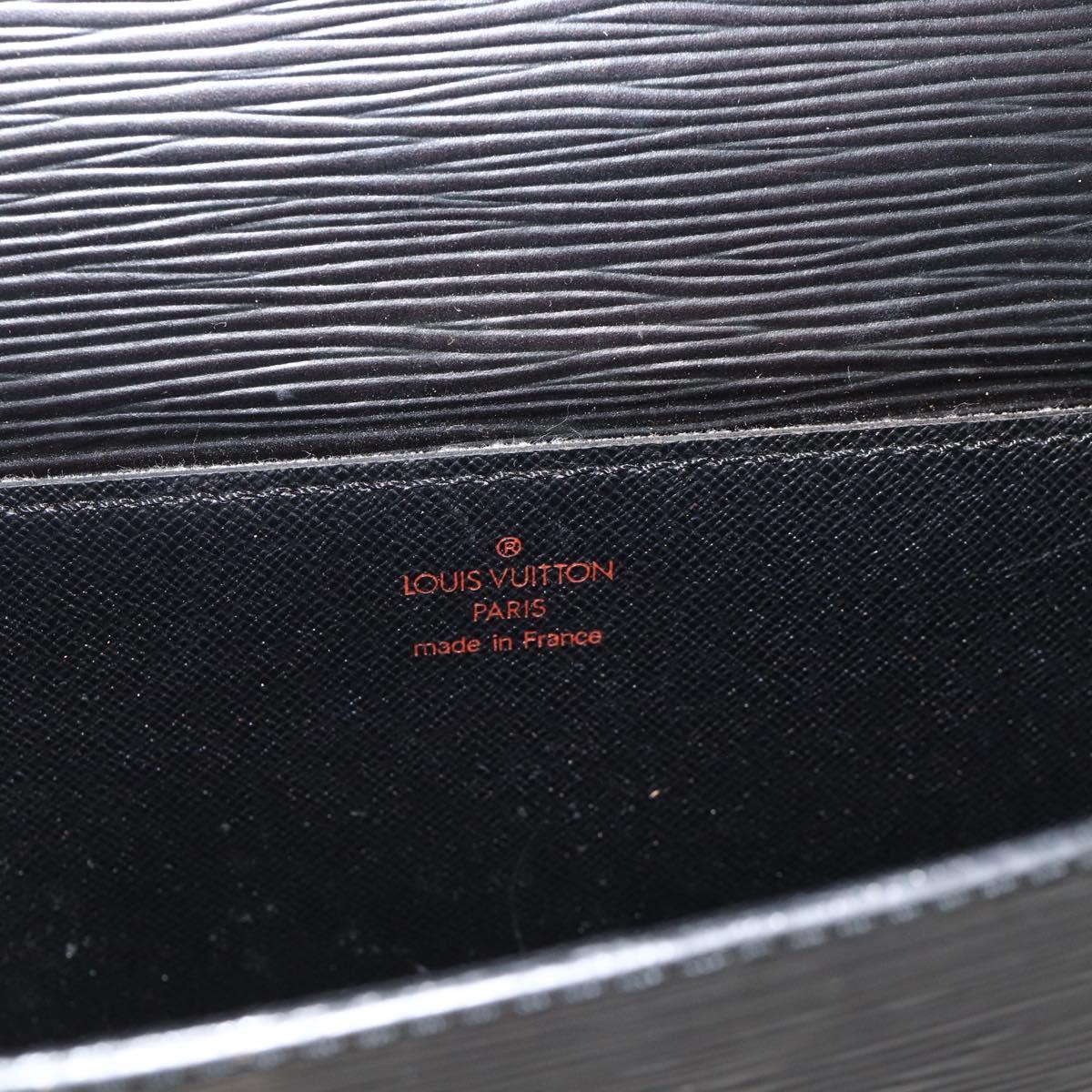 LOUIS VUITTON Epi Porte Documents Bandouliere Briefcase Black M54462 Auth ka3413