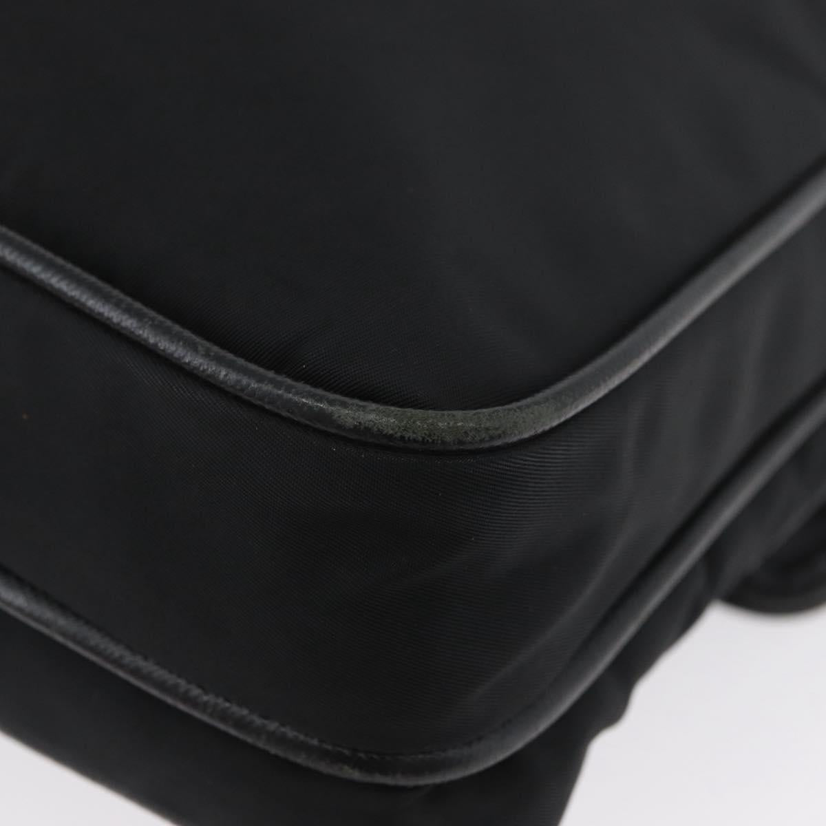 PRADA Shoulder Bag Nylon Black Silver Auth ka3438A