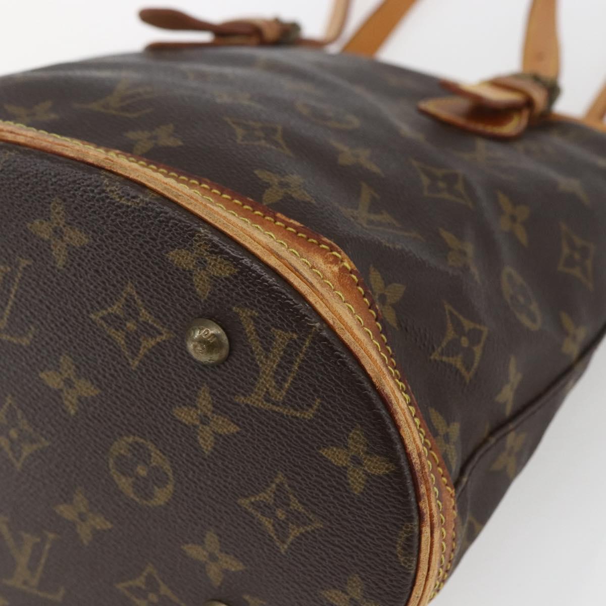 LOUIS VUITTON Monogram Bucket PM Shoulder Bag M42238 LV Auth ka345