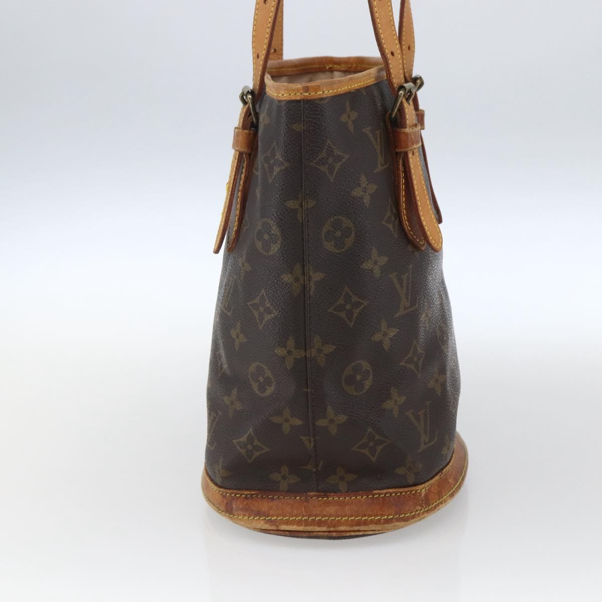 LOUIS VUITTON Monogram Bucket PM Shoulder Bag M42238 LV Auth ka345