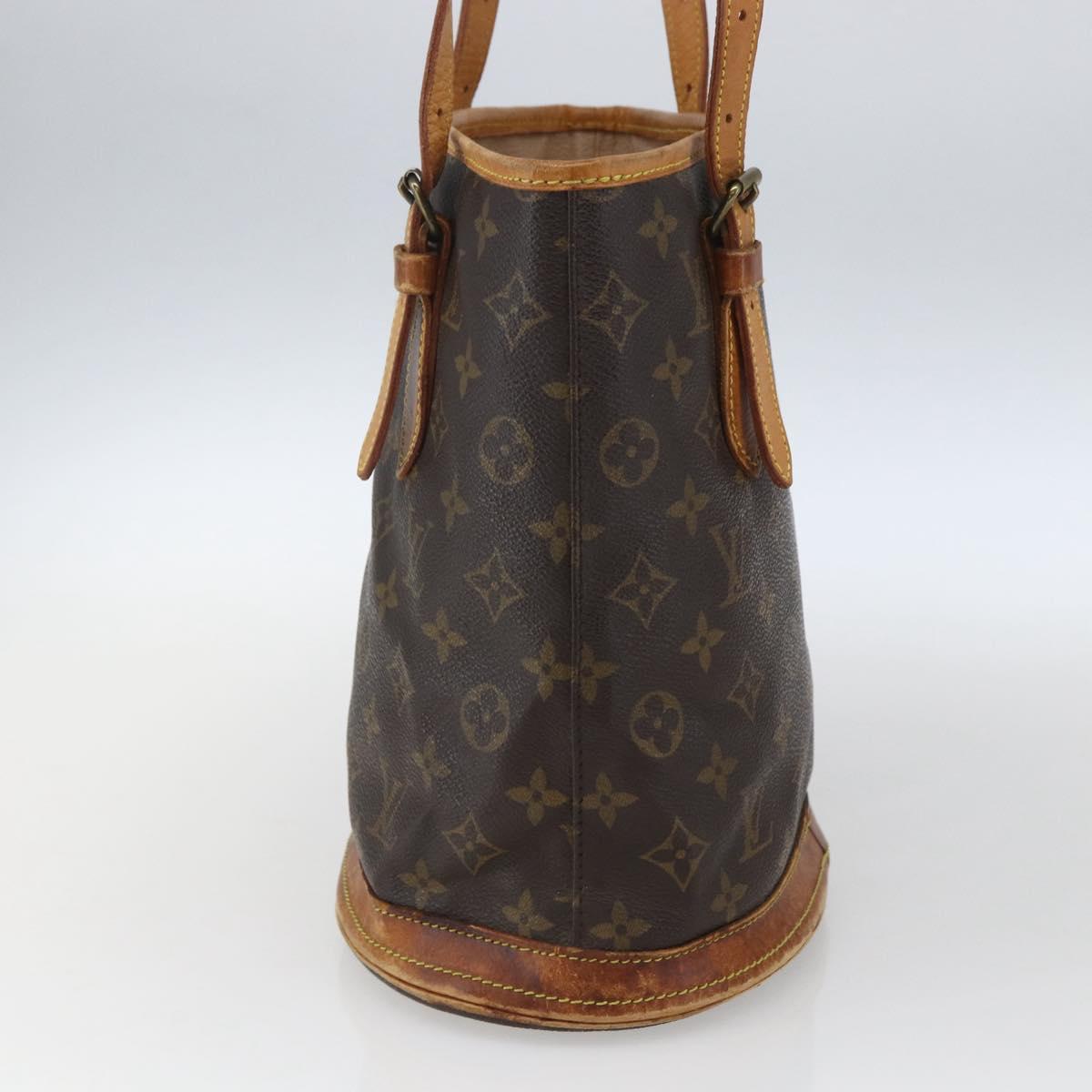LOUIS VUITTON Monogram Bucket PM Shoulder Bag M42238 LV Auth ka345