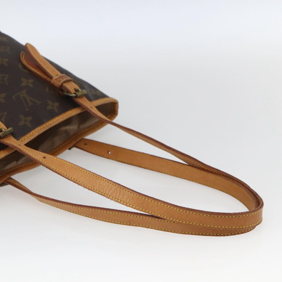 LOUIS VUITTON Monogram Bucket PM Shoulder Bag M42238 LV Auth ka345