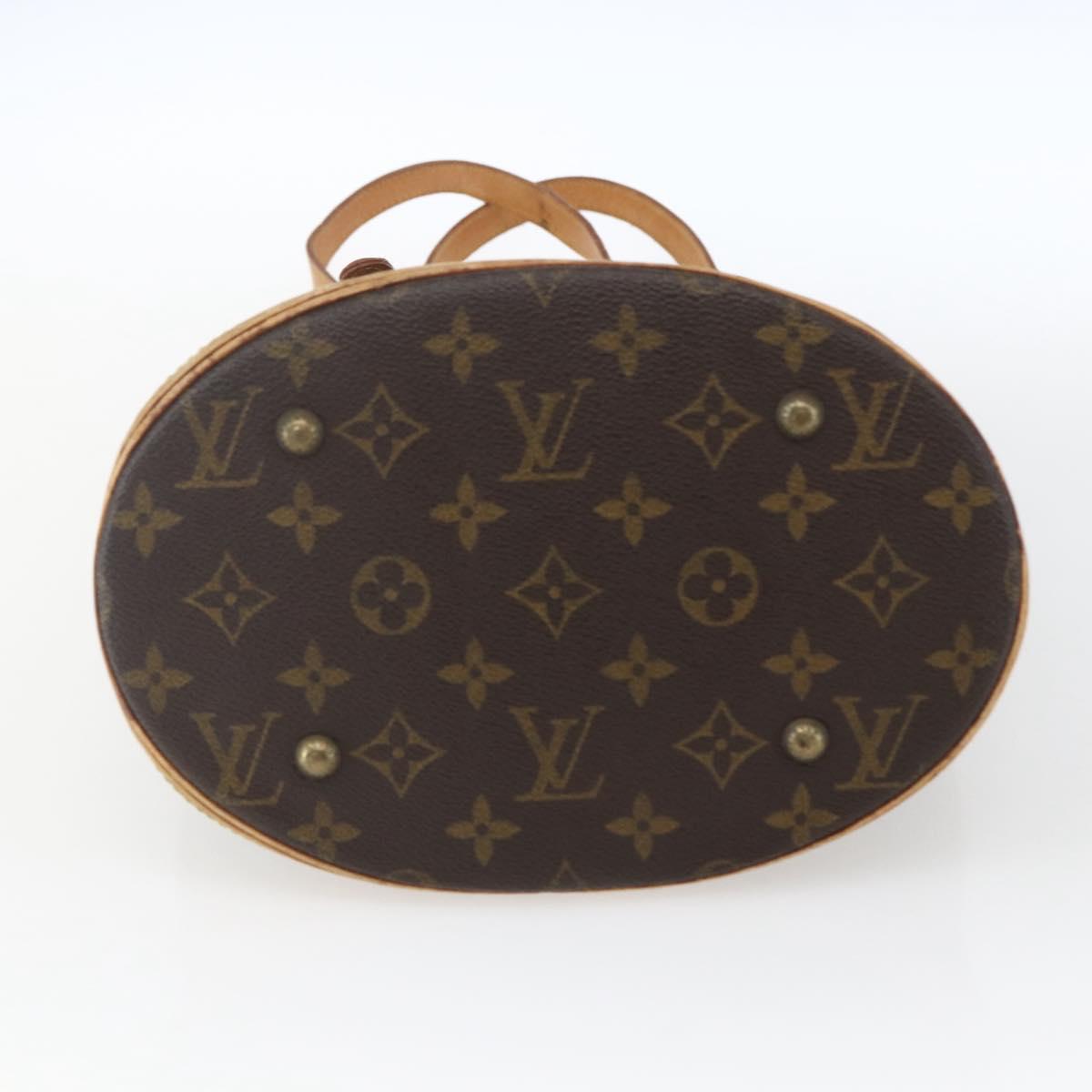 LOUIS VUITTON Monogram Bucket PM Shoulder Bag M42238 LV Auth ka345