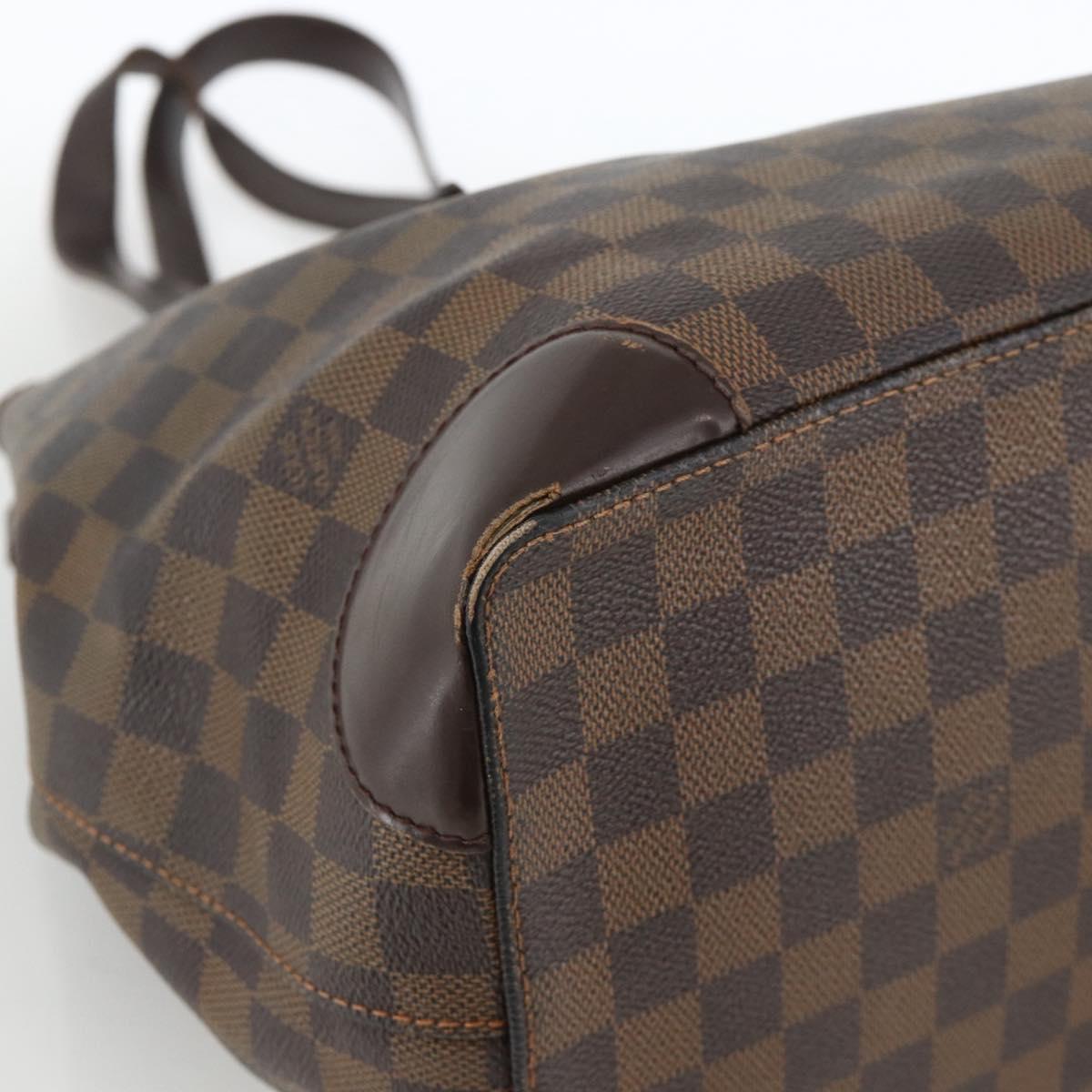 LOUIS VUITTON Damier Ebene Hampstead MM Tote Bag N51204 LV Auth ka3451