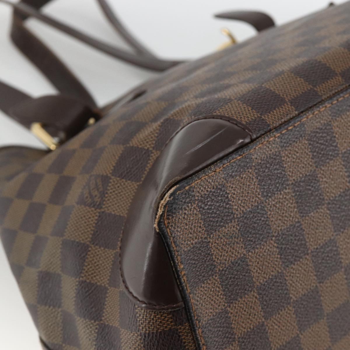 LOUIS VUITTON Damier Ebene Hampstead MM Tote Bag N51204 LV Auth ka3451