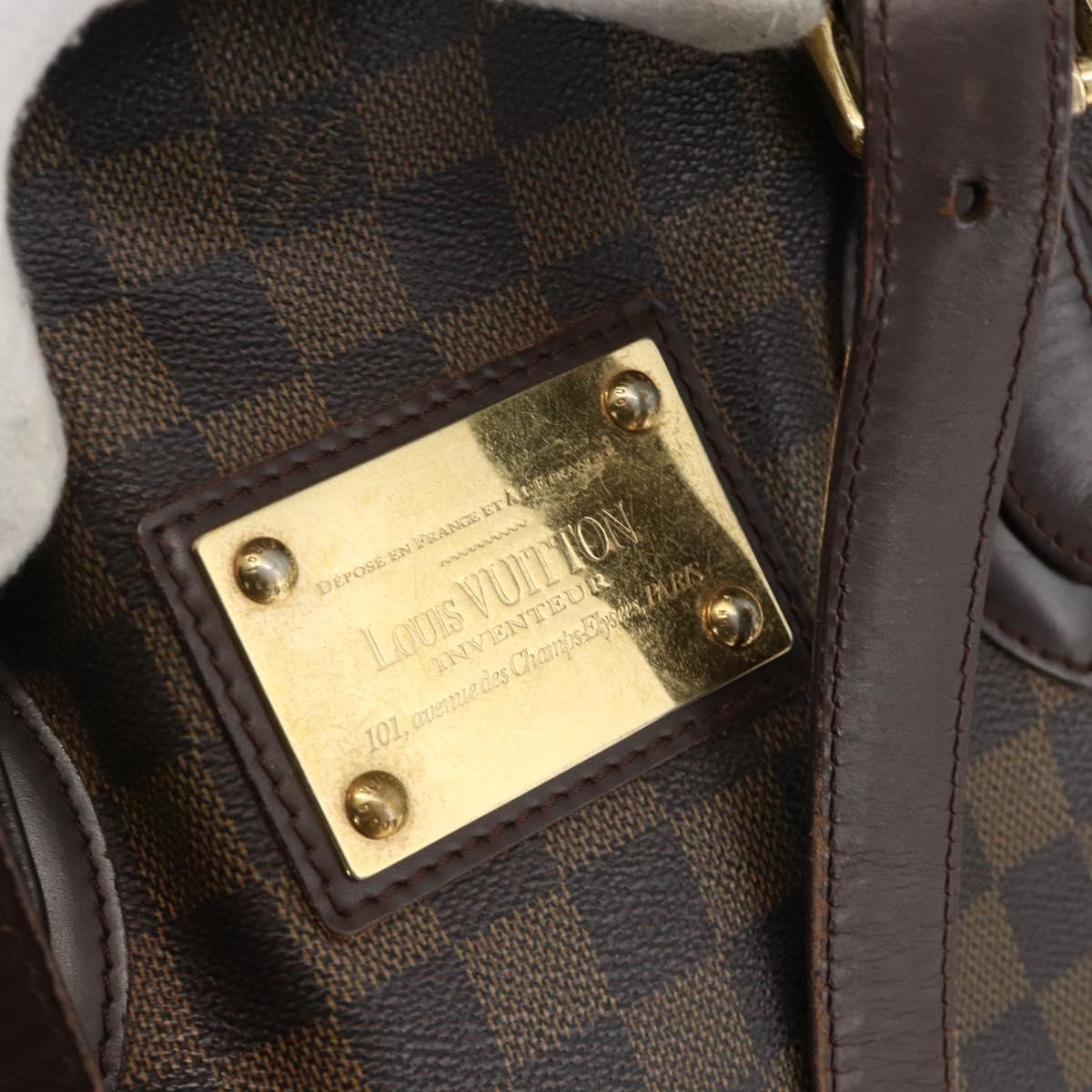 LOUIS VUITTON Damier Ebene Hampstead MM Tote Bag N51204 LV Auth ka3451