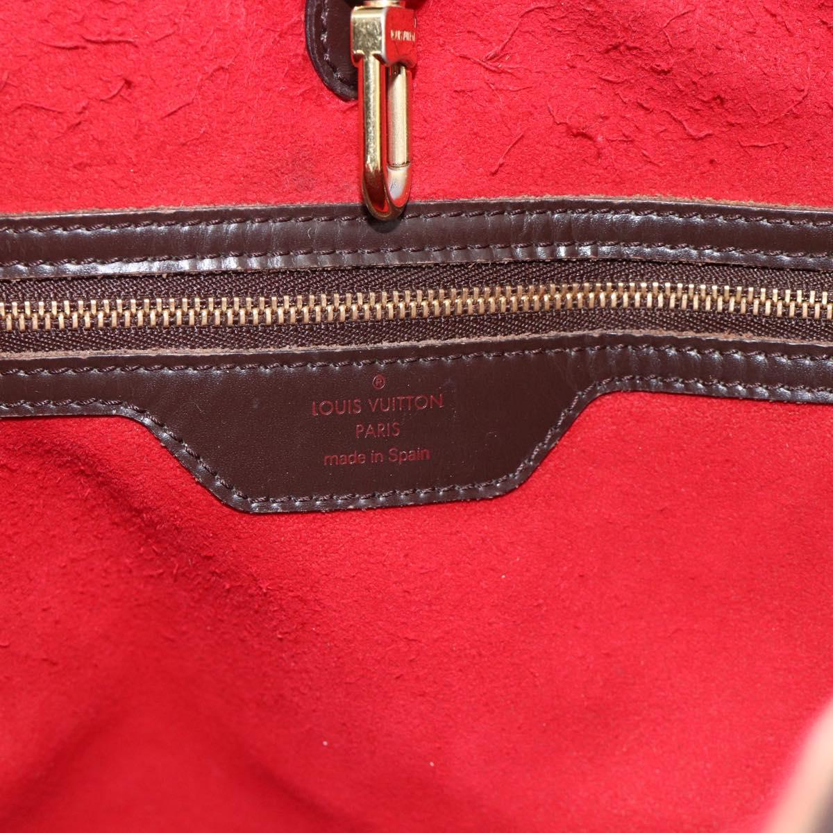 LOUIS VUITTON Damier Ebene Hampstead MM Tote Bag N51204 LV Auth ka3451