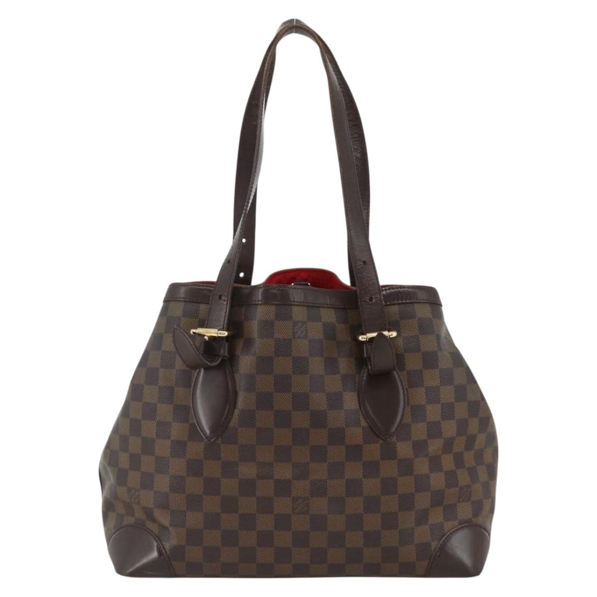 LOUIS VUITTON Damier Ebene Hampstead MM Tote Bag N51204 LV Auth ka3451
